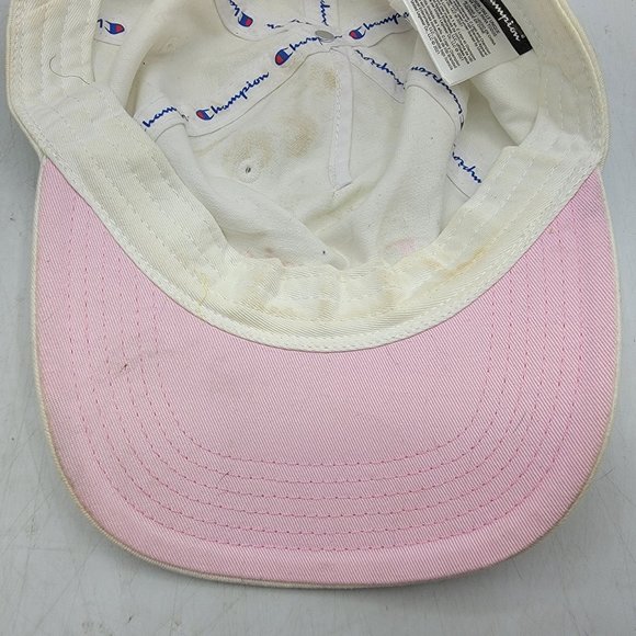 Champion Womens Hat Cap White Pink Casual Adjustable Lightweight Outdoors main image 4